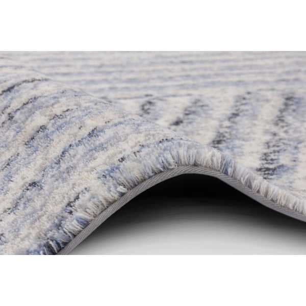 Светлосин вълнен килим 133x180 cm Strokes - Agnella-image-2