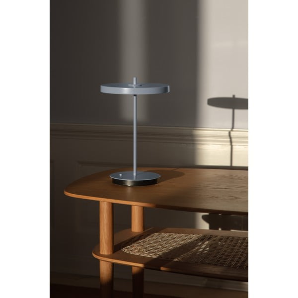 Светлосиня метална LED настолна лампа с метален абажур (височина 31 cm) Asteria Move – UMAGE-image-1