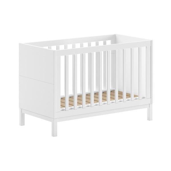 Бяло детско креватче от масивен бор 60x120 cm Eva – Vipack
