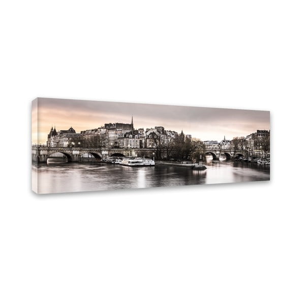 Картина на платно Град Париж, 45 x 140 cm - Styler