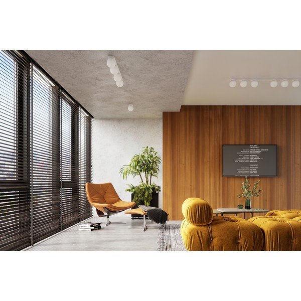 Бяло осветително тяло за таван със стъклен абажур ø 12 cm Umerta – Sollux-image-4