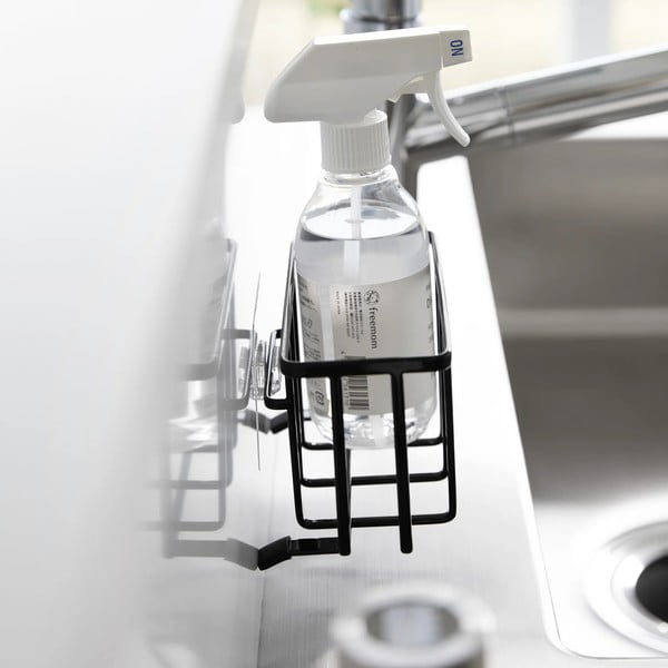 Черна метална стойка за перилни препарати без пробиване Film Hook – YAMAZAKI-image-4
