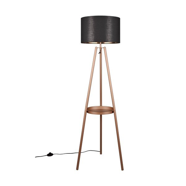 Кафява подова лампа с рафт (височина 152 cm) Colette - Reality