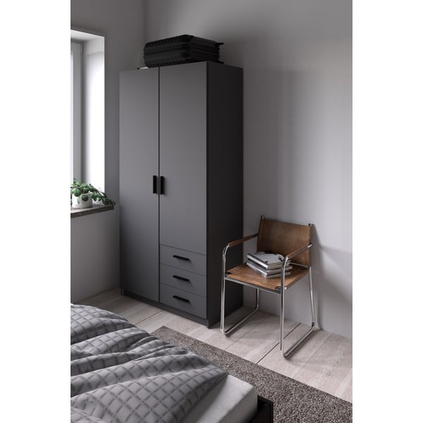 Тъмносив гардероб 99x200 cm Sprint – Tvilum-image-1