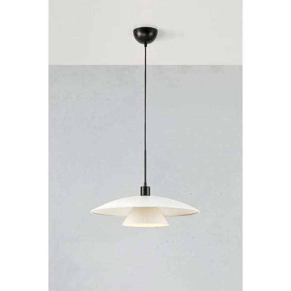 Черно-бяла висяща лампа с метален абажур ø 50 cm Millinge - Markslöjd-image-1