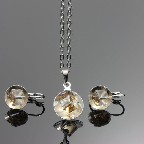 Set Swarovski Elements Bijouterie Topaz