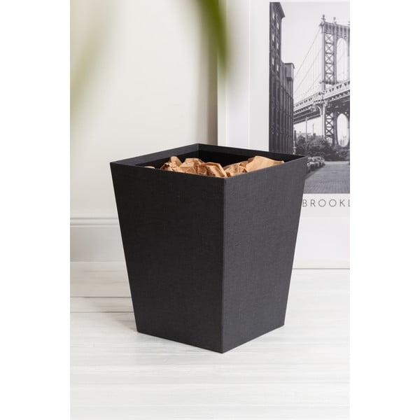 Черно кошче за боклук Sofia Canvas Paper Laminate – Bigso-image-1