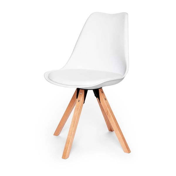 Комплект от 2 бели стола с основа от букова дървесина Gina - Bonami Essentials