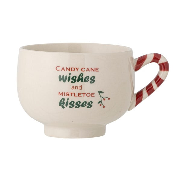 Кремава глинена чаша за капучино с коледен мотив 250 ml Treats – Bloomingville