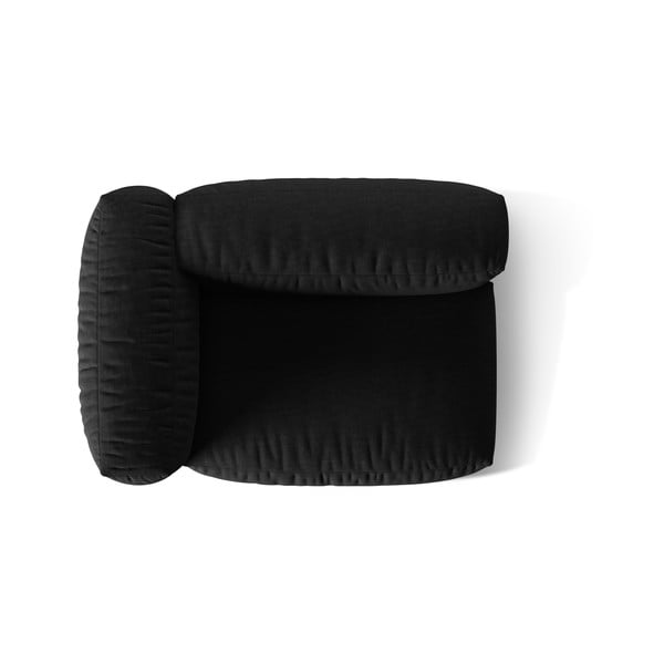 Черен модул за диван (ляв ъгъл) Martina – Micadoni Home-image-4