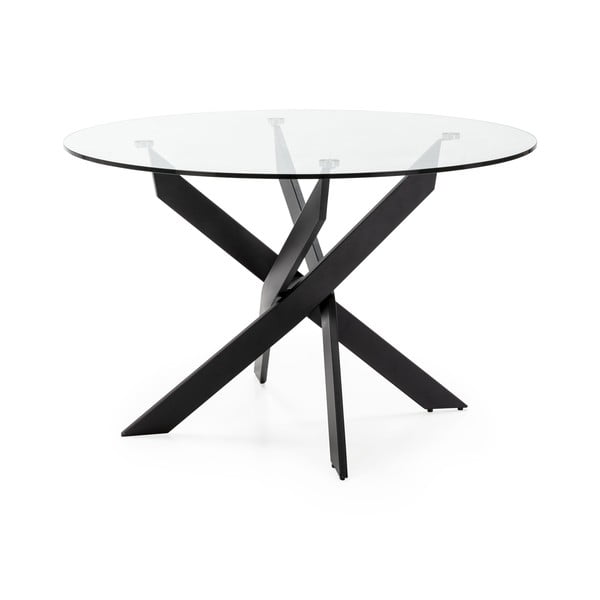 Кръгла маса за хранене със стъклен плот 120x120 cm Ruth - Marckeric-image-2
