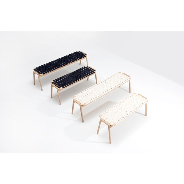 Пейка в бял/естествен цвят Klupa - Gazzda-image-3