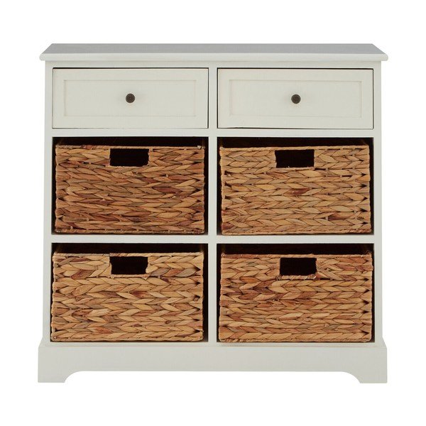 Скрин от масивна Пауловния в цвят слонова кост 76x70x33 cm Vermont – Premier Housewares-image-3