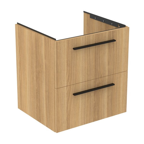 Стенен шкаф за мивка от декор от дъб в естествен цвят  60x63 cm i.Life B – Ideal Standard-image-4