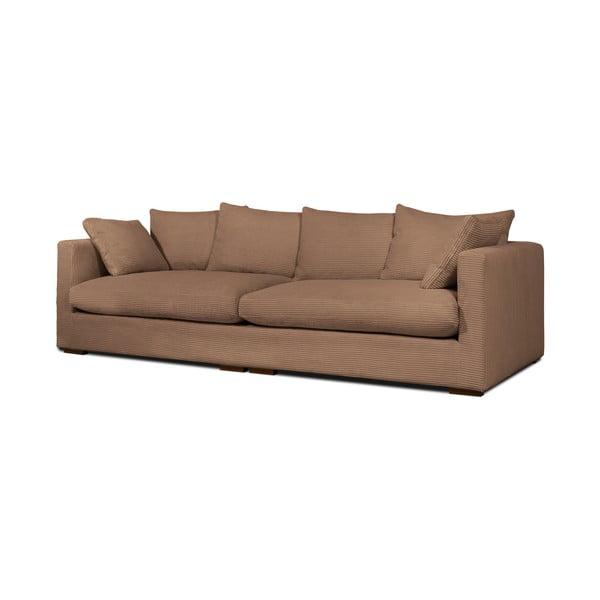 Светлокафяв велурен диван 266 cm Comfy - Scandic-image-2
