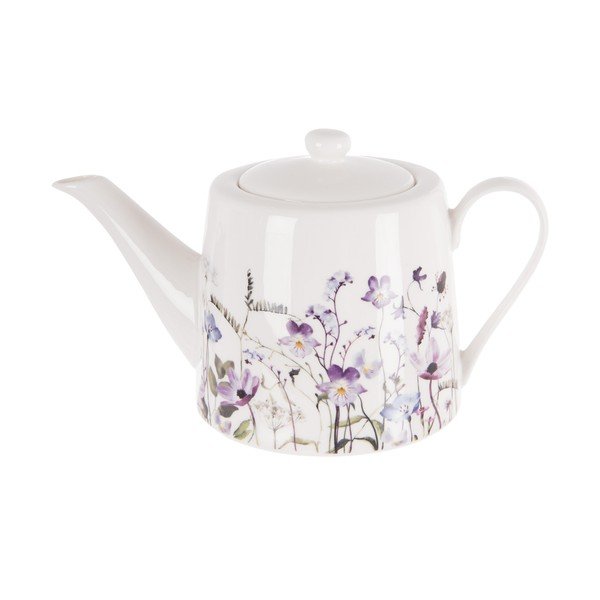 Бял/лилав порцеланов чайник 1 l Louka – Orion