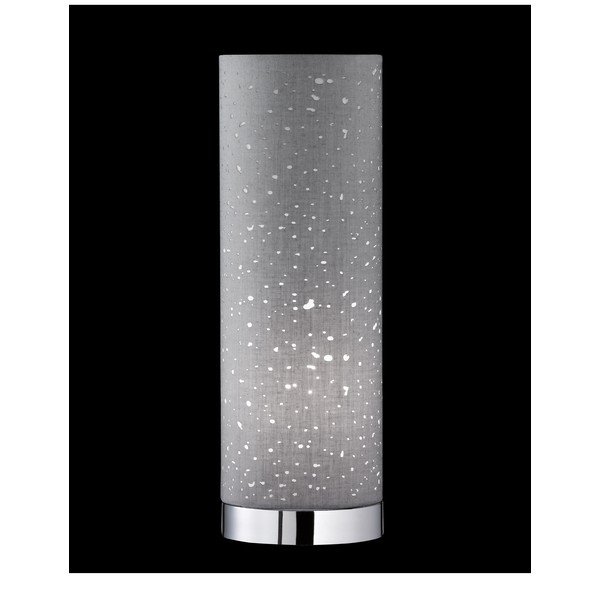 Сива настолна лампа с текстилен абажур (височина 35 cm) Thor – Fischer & Honsel-image-1