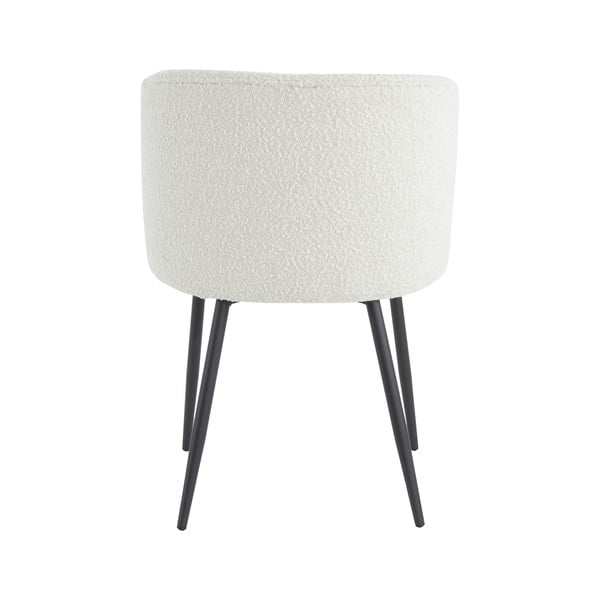 Бял тапициран трапезен стол Elyna – Light & Living-image-3