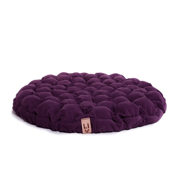 Лилава възглавница за сядане с масажни топчета , Ø 75 cm Bloom - Linda Vrňáková