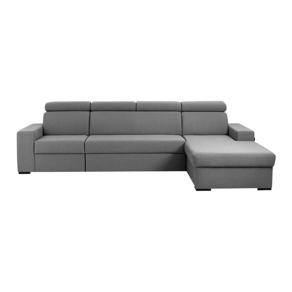 Персонализирана форма Atlanta сив ъглов диван, дясна страна - CustomForm