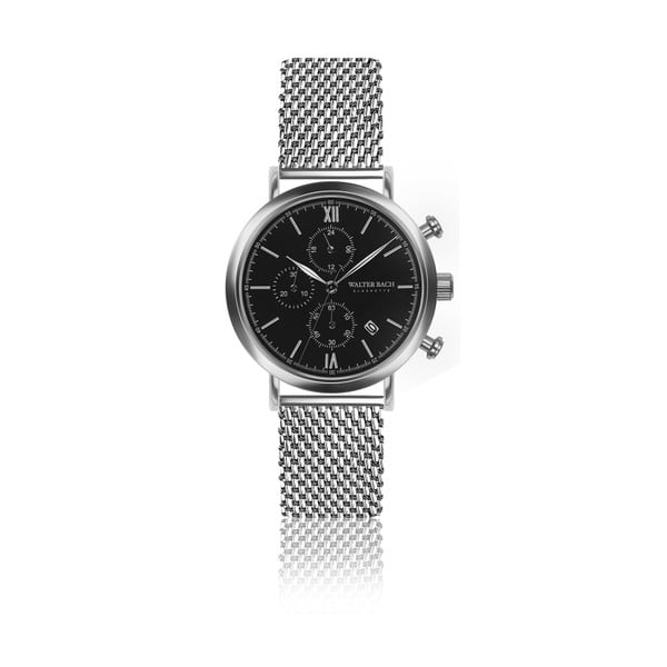 Мъжки часовник с каишка от неръждаема стомана в сребрист цвят - Walter Bach