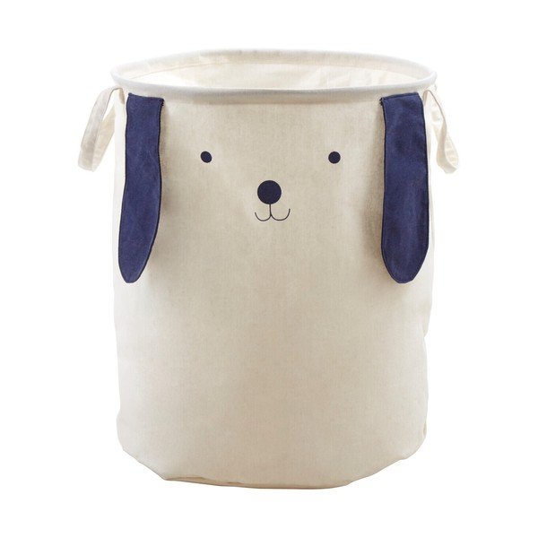 Бяла текстилна детска кошница за играчки ø 39x48 cm Mimo Dog Face – Premier Housewares