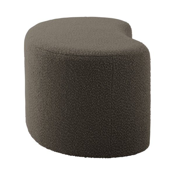 Табуретка от плат букле в сиво и кафяво Ada – Leitmotiv-image-3