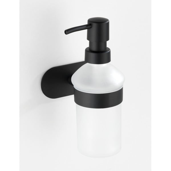 Стенен дозатор за сапун с матово черен държач от неръждаема стомана Turbo-Loc® Orea - Wenko-image-1