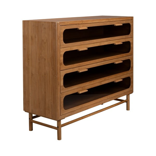 Бамбуков скрин в естествен цвят 105x88x38 cm Caroun – Dutchbone-image-2