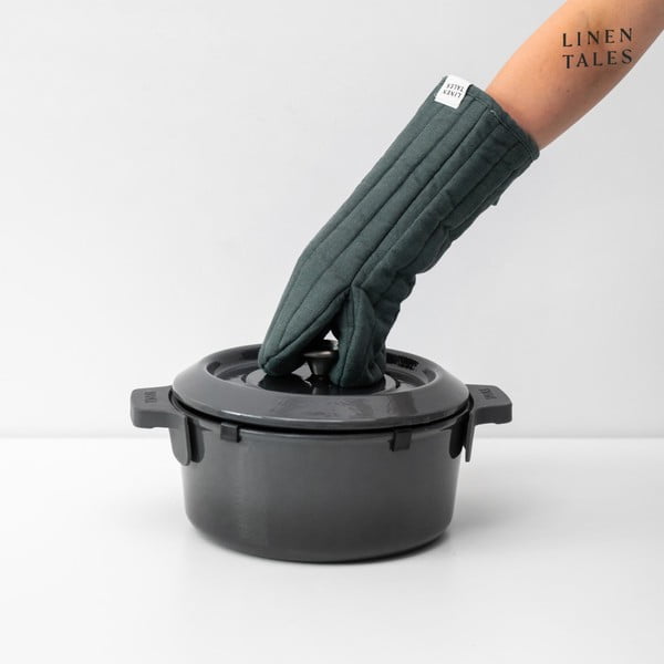 Ленена ръкавица за фурна Forest Green – Linen Tales-image-1
