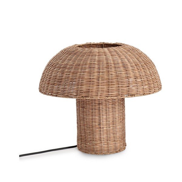 Ратанова LED настолна лампа в естествен цвят с ратанов абажур (височина 40 cm) Irele – Bizzotto