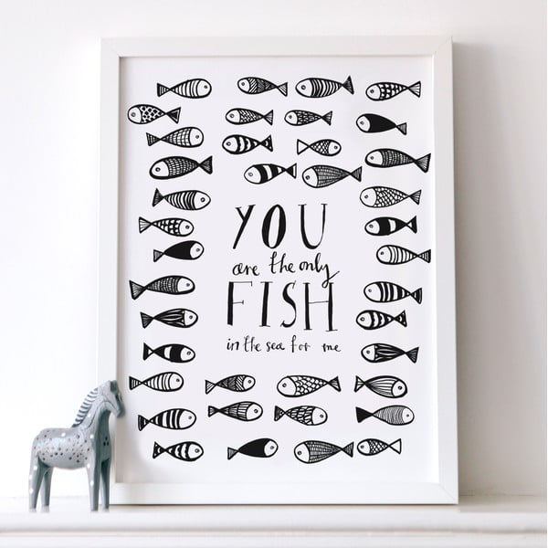 Plakát Karin Åkesson Design Only Fish, 30x40 cm