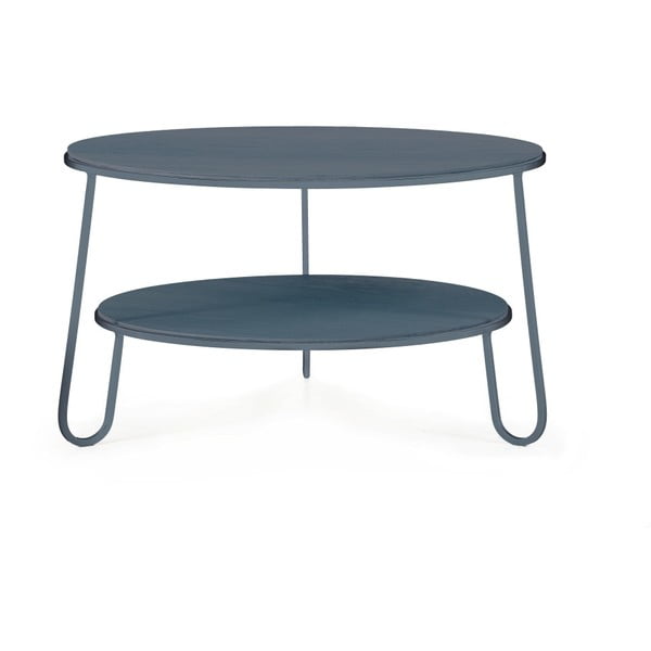 Modrošedý konferenční stolek HARTÔ Eugénie, ⌀ 70 cm