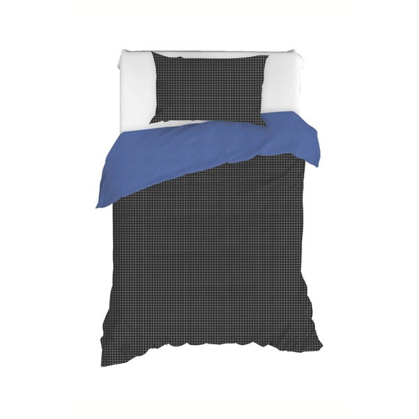 Синьо удължено памучно спално бельо за единично легло 160x220 cm Oslo - Mijolnir