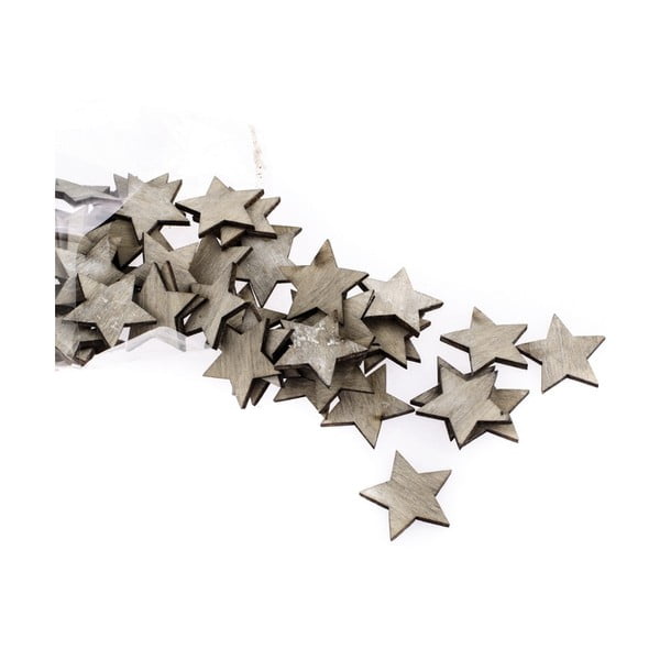 Комплект от 60 дървени декоративни звезди Elspeth - Dakls
