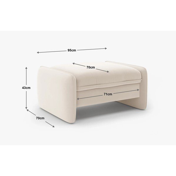 Синя шенилова табуретка Georgia – Micadoni -image-3