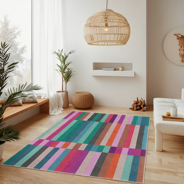 Тюркоазен килим подходящ за пране 80x150 cm Acid Rain – Mila Home-image-2