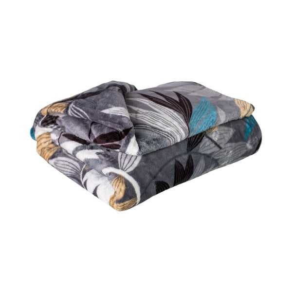 Одеяло от микрофлийс 200x150 cm Silver Leafs - My House-image-1