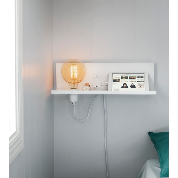 Бяла стенна лампа с USB станция за зареждане Multi - Markslöjd-image-1
