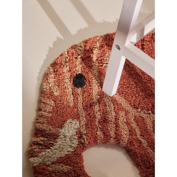Теракотен памучен детски килим подходящ за пране/ръчно изработен 75x120 cm Snuggle Elodie – Hanse Home-image-4