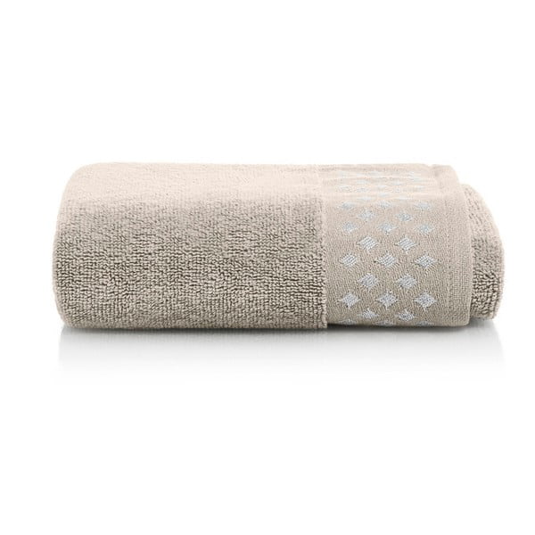 Světle hnědý bavlněný ručník Maison Carezza Lazio, 50 x 90 cm