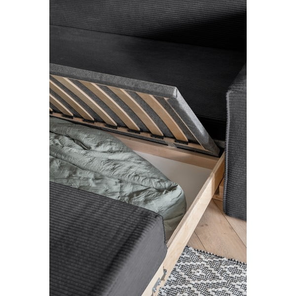 Тъмно сив разтегателен диван 168 cm Lucky Lucy - Miuform-image-4