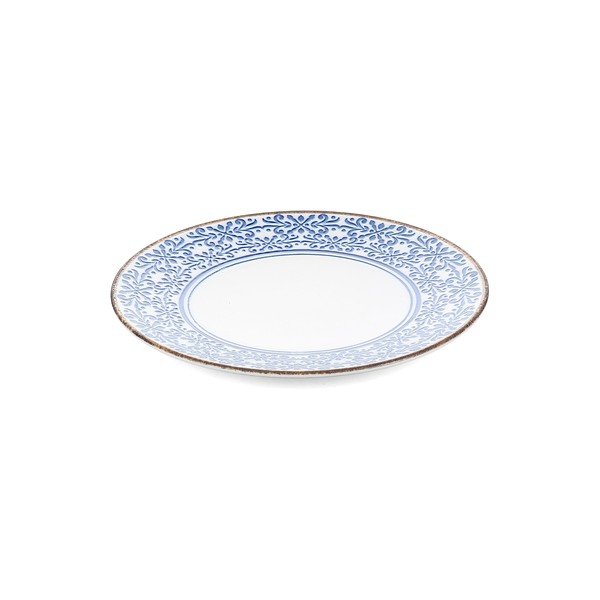 Бяла/синя порцеланова чиния ø 25 cm Azul – BonBistro-image-2
