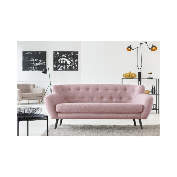 Светлорозов диван Cosmopolitan design , 192 cm Hampstead - Cosmopolitan Design-image-4