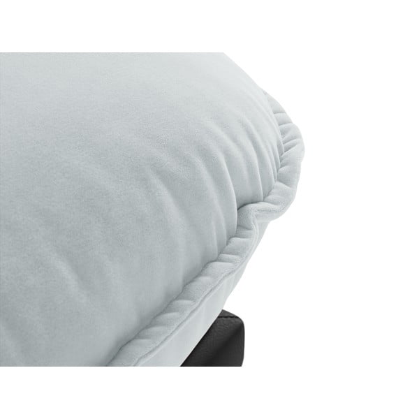 Светлосив стол за отдих с кадифена повърхност, десен ъгъл Auguste - Interieurs 86-image-1