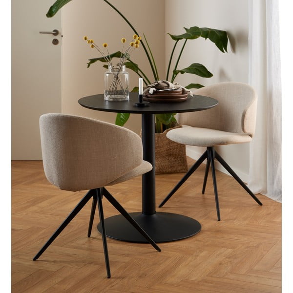 Бежов тапициран трапезен стол с подлакътници Ella – Actona-image-1