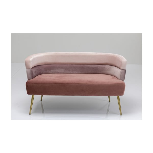 Розов кадифен диван Sandwich - Kare Design