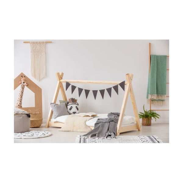 Легло тип къща от борова дървесина Mila TP, 80 x 160 cm - Adeko-image-2