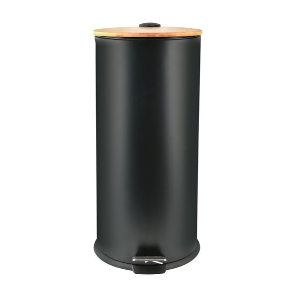 Матово черно стоманено кошче за боклук с педал 30 l   Adonis – Spirella-image-3