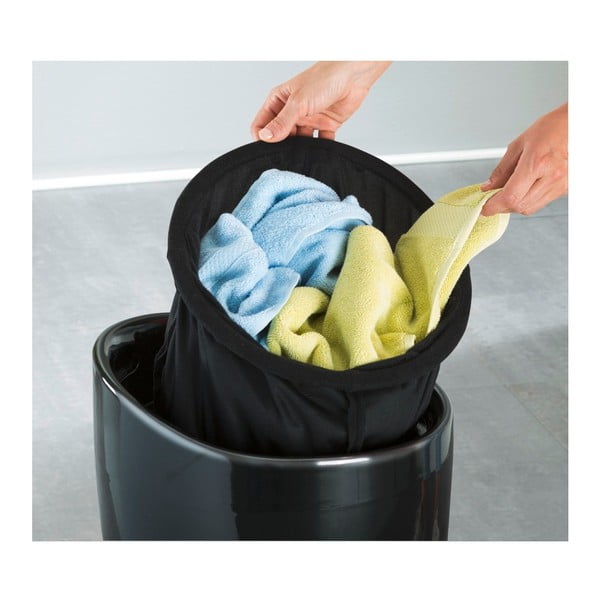 Черен кош за пране и табуретка в едно , 20 л Candy - Wenko-image-3